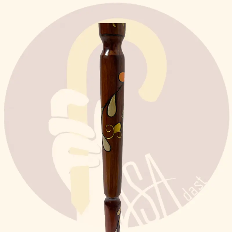 Wooden Handcrafted Horse Design Cane - تصویر 5