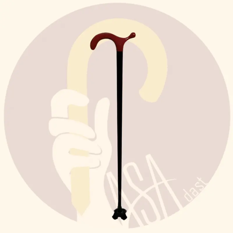 Aria Cane – Black Handle & Hazelnut Shaft - تصویر 2