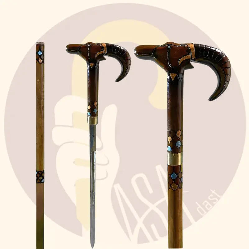 Mountain Ram Sword Cane