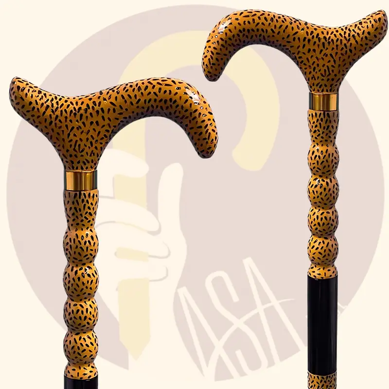 Sita Patterned Wooden Cane