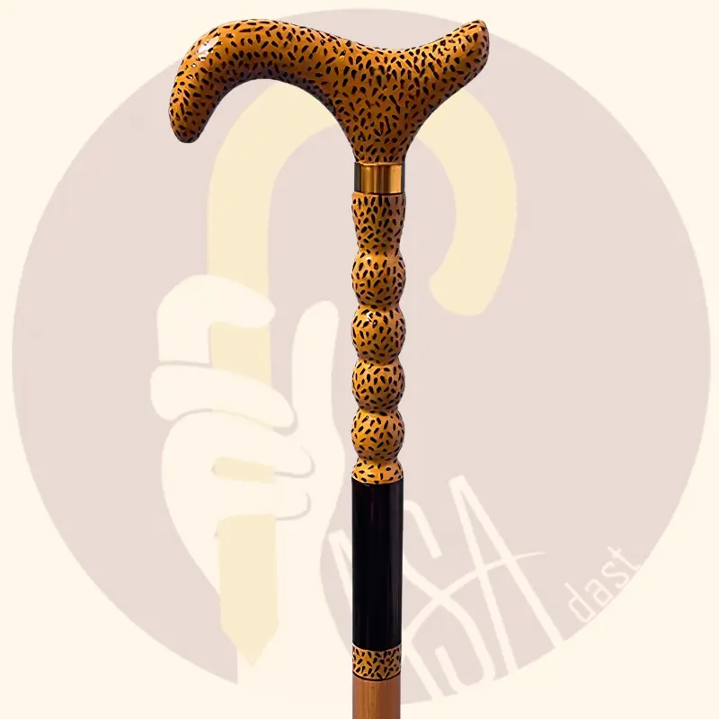 Sita Patterned Wooden Cane - تصویر 2