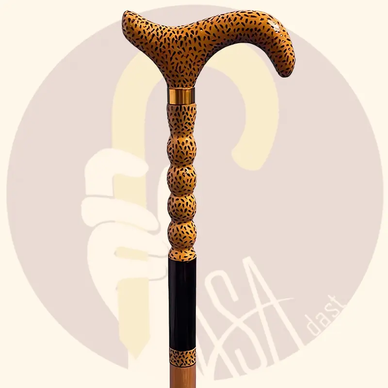 Sita Patterned Wooden Cane - تصویر 3