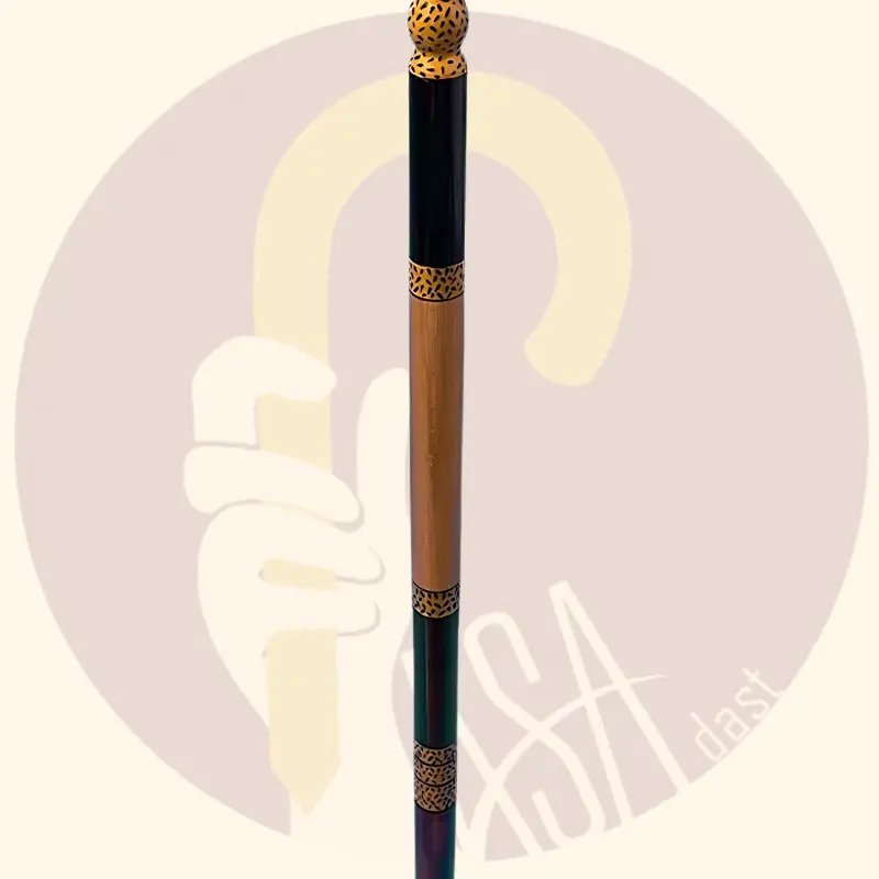 Sita Patterned Wooden Cane - تصویر 4