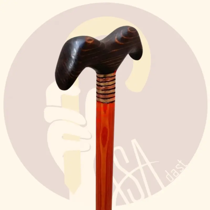 Athena Model Cane with Figurine Handle Greek Design - تصویر 3